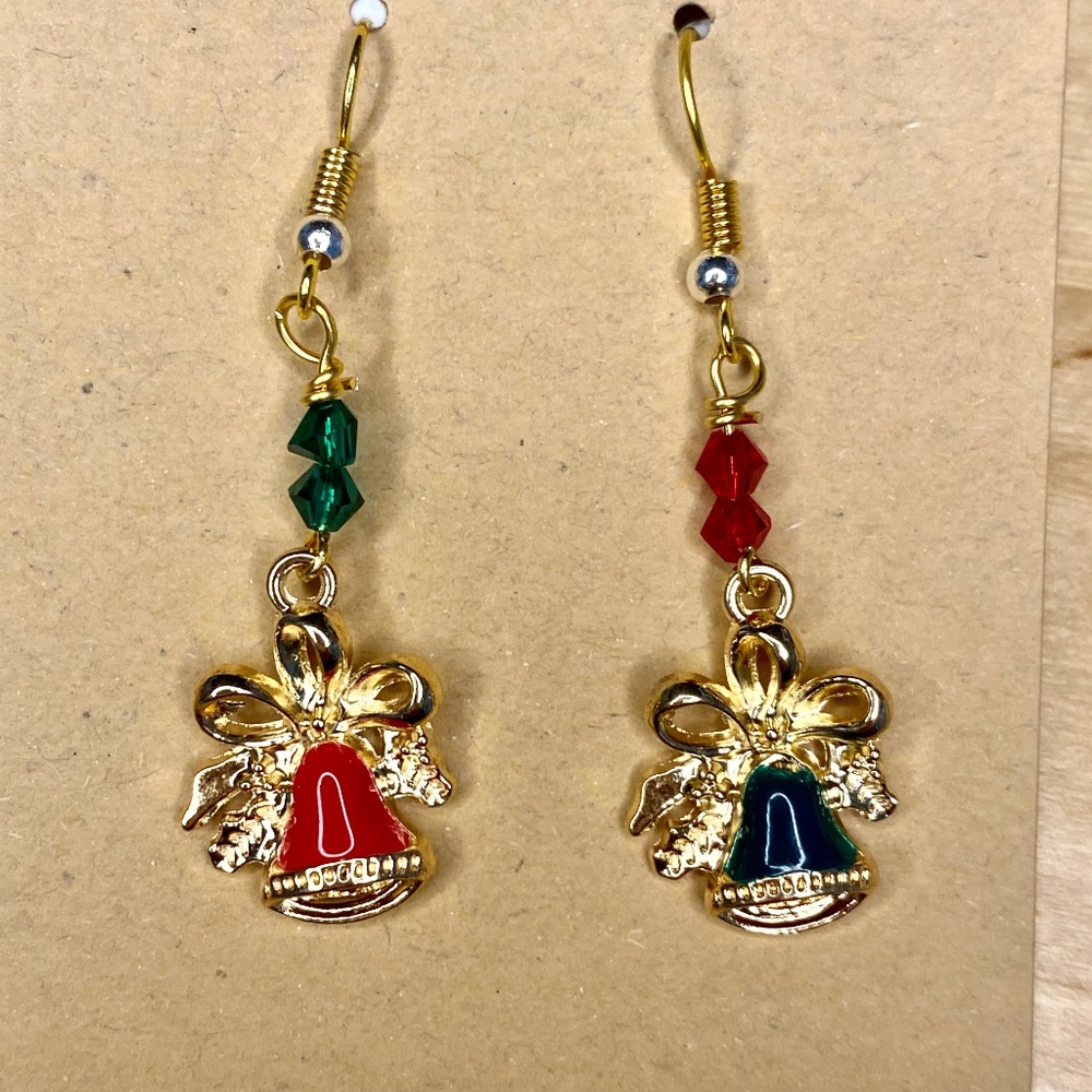 Christmas Holiday Bells Dangle Earrings